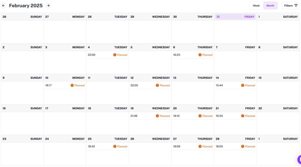 connect a publishing calendar to automate the process