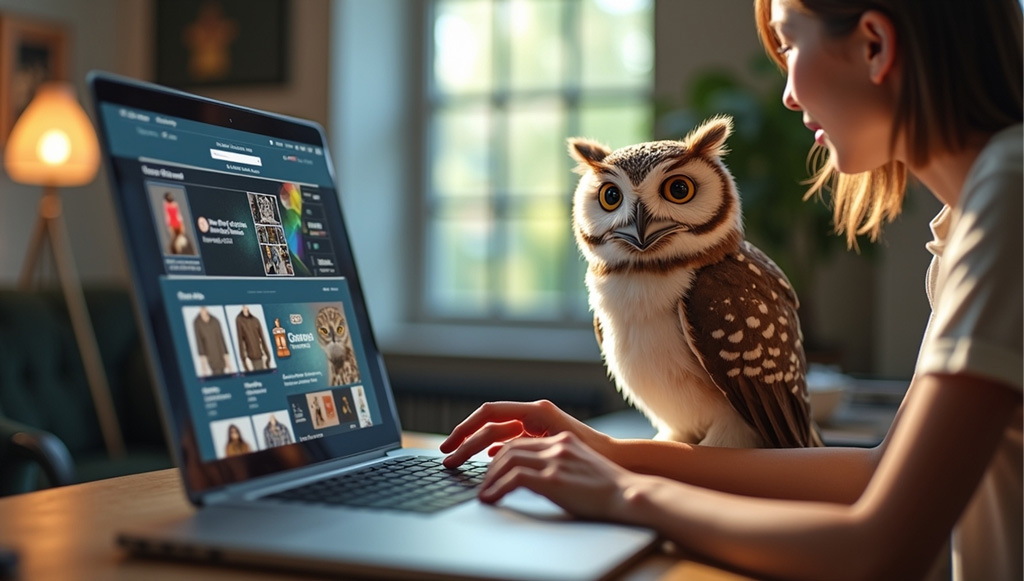 An owl observes the workflow